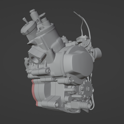 KTM SX65 AND GASGAS MC65 2016 TO 2023 ENGINE 3D MODEL (.OBJ AND .BLEND)