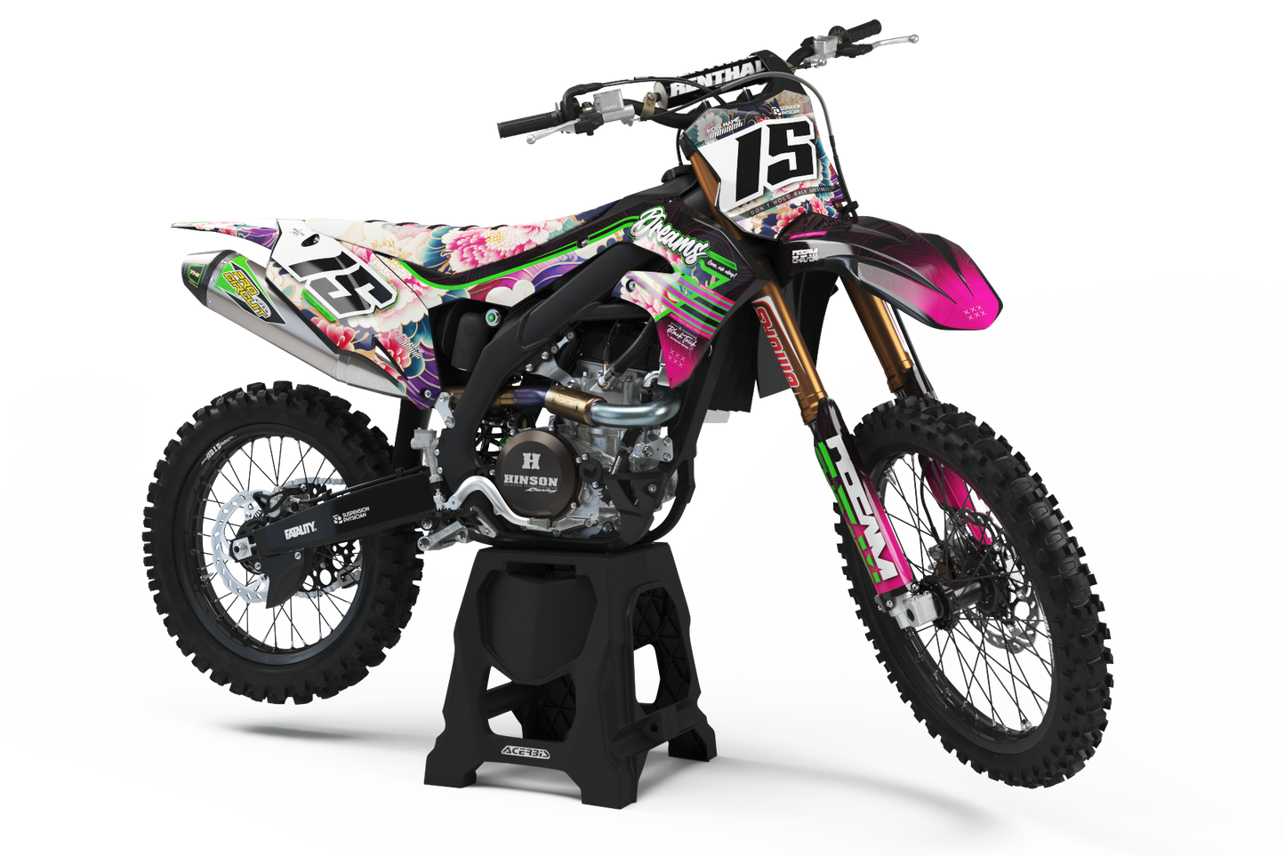 KAWASAKI - DREAMS - PRE-MADE DESIGN (KAWASAKI KX250F KX450F 2019 - 2020 - 2021 - 2022 - 2023 - 2024)