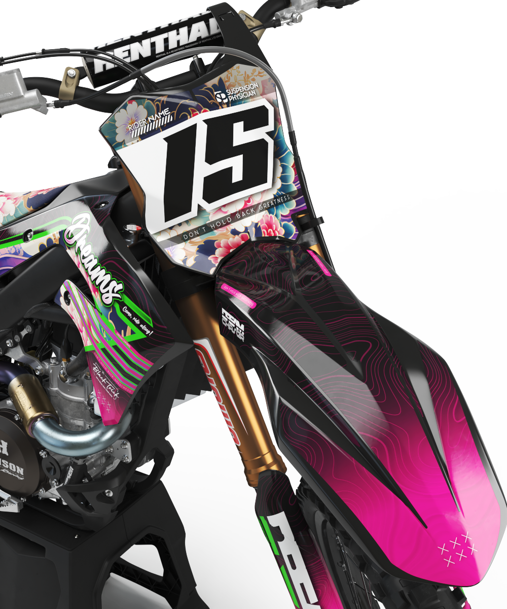 KAWASAKI - DREAMS - PRE-MADE DESIGN (KAWASAKI KX250F KX450F 2019 - 2020 - 2021 - 2022 - 2023 - 2024)