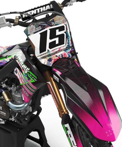 KAWASAKI - DREAMS - PRE-MADE DESIGN (KAWASAKI KX250F KX450F 2019 - 2020 - 2021 - 2022 - 2023 - 2024)