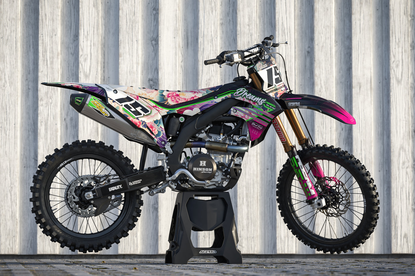 KAWASAKI - DREAMS - PRE-MADE DESIGN (KAWASAKI KX250F KX450F 2019 - 2020 - 2021 - 2022 - 2023 - 2024)