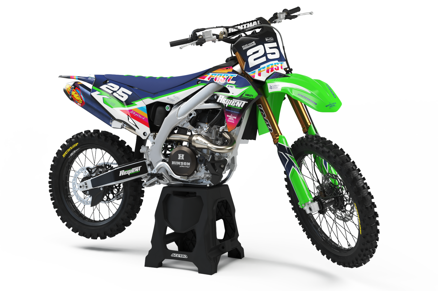 KAWASAKI - FASTAF - PRE-MADE DESIGN (KAWASAKI KX250F KX450F 2019 - 2020 - 2021 - 2022 - 2023 - 2024)