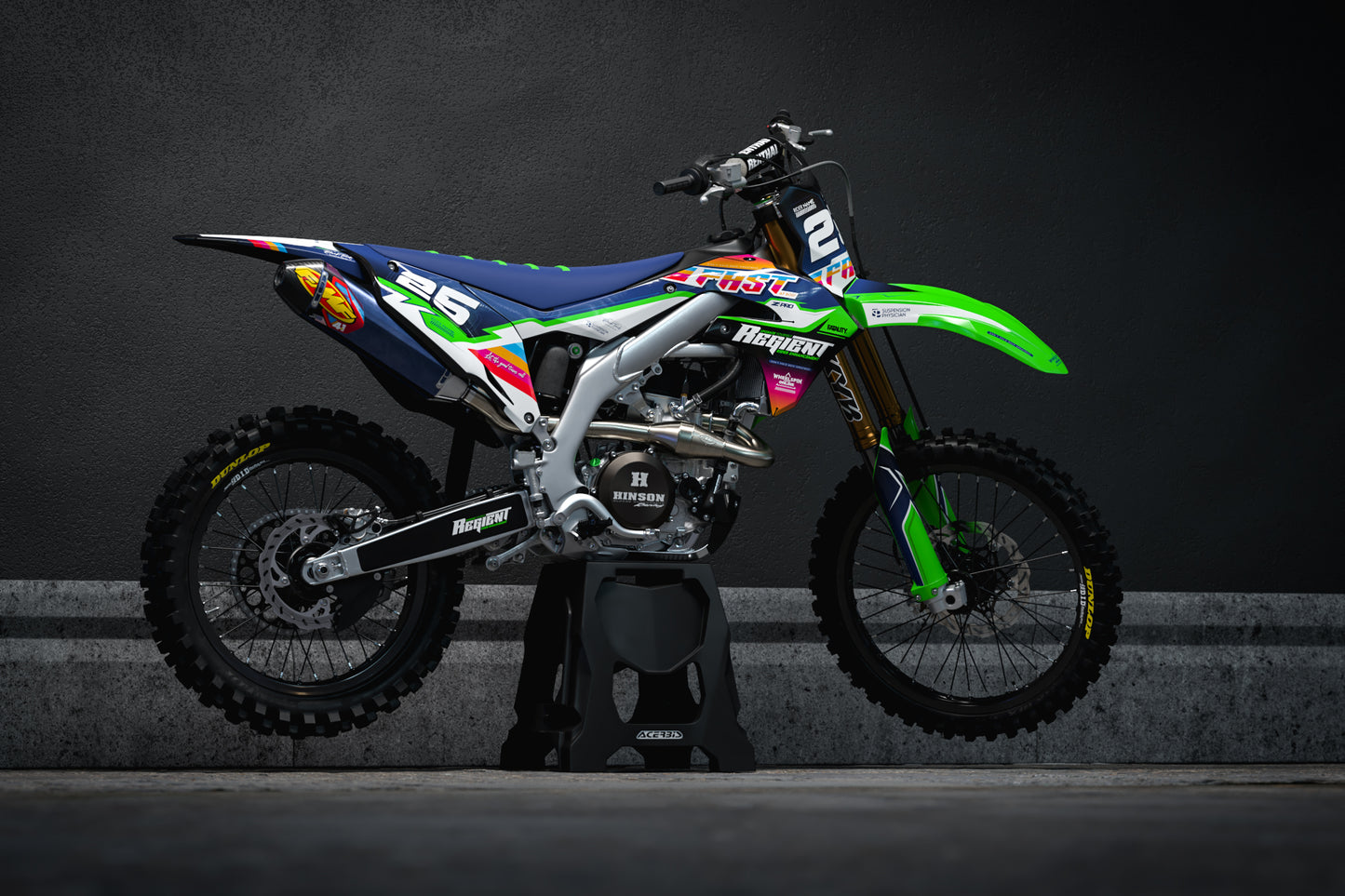 KAWASAKI - FASTAF - PRE-MADE DESIGN (KAWASAKI KX250F KX450F 2019 - 2020 - 2021 - 2022 - 2023 - 2024)