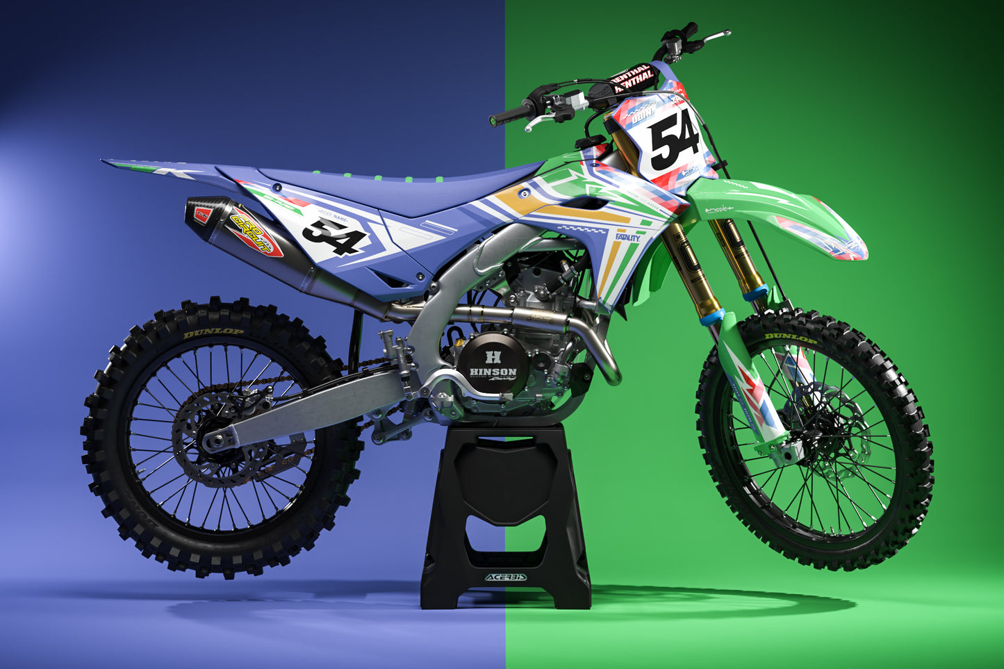 KAWASAKI - PASTEL - PRE-MADE DESIGN (KAWASAKI KX450 2024 - 2025)