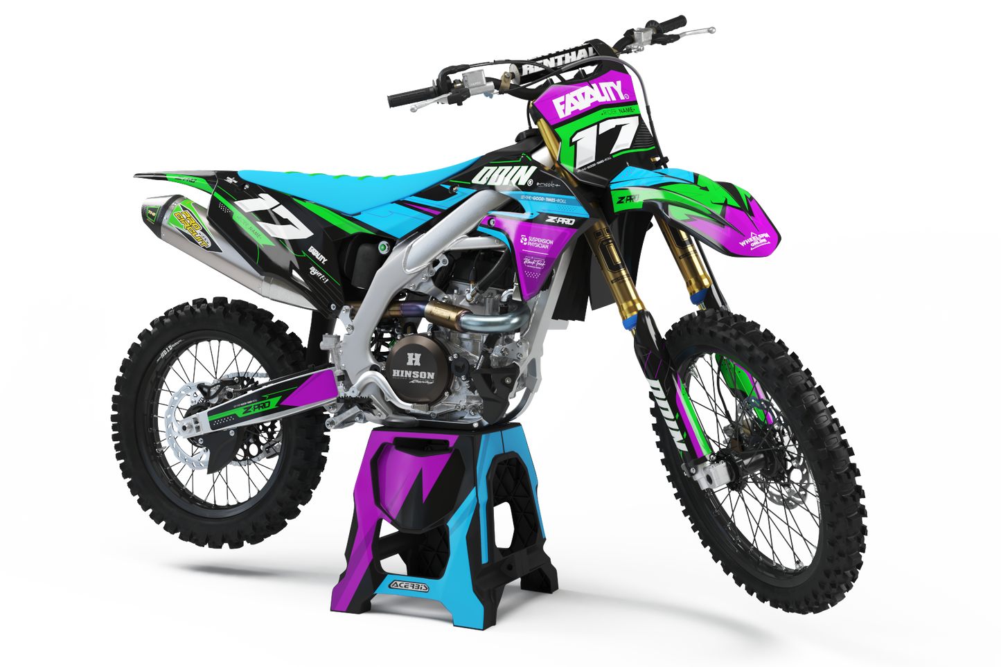 KAWASAKI - SYNTH - PRE-MADE DESIGN (KAWASAKI KX250F KX450F 2019 - 2020 - 2021 - 2022 - 2023 - 2024)