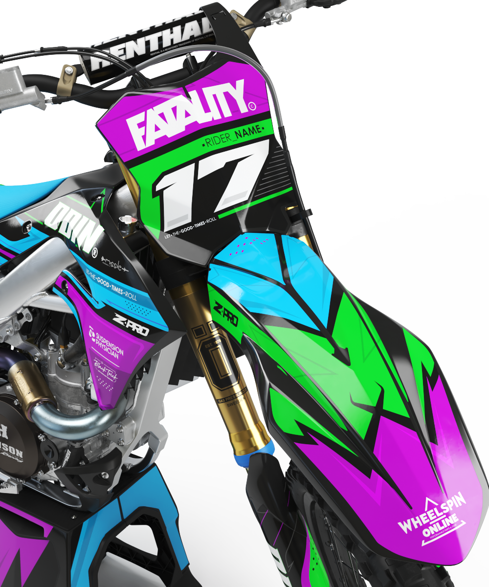 KAWASAKI - SYNTH - PRE-MADE DESIGN (KAWASAKI KX250F KX450F 2019 - 2020 - 2021 - 2022 - 2023 - 2024)