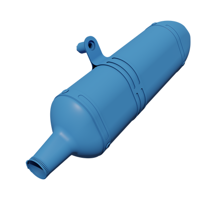 SCALVINI 2-STROKE EXHAUST 3D MODEL (.OBJ AND .BLEND)