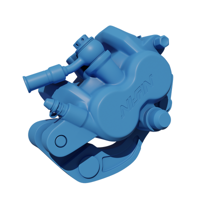 NISSIN FRONT BRAKE CALIPER ASSEMBLY 3D MODEL (.OBJ AND .BLEND)