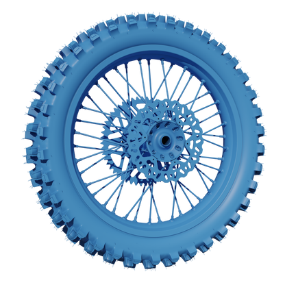 125CC + REAR WHEEL ASSEMBLY FOR DIRTBIKES 3D MODEL (.OBJ AND .BLEND)