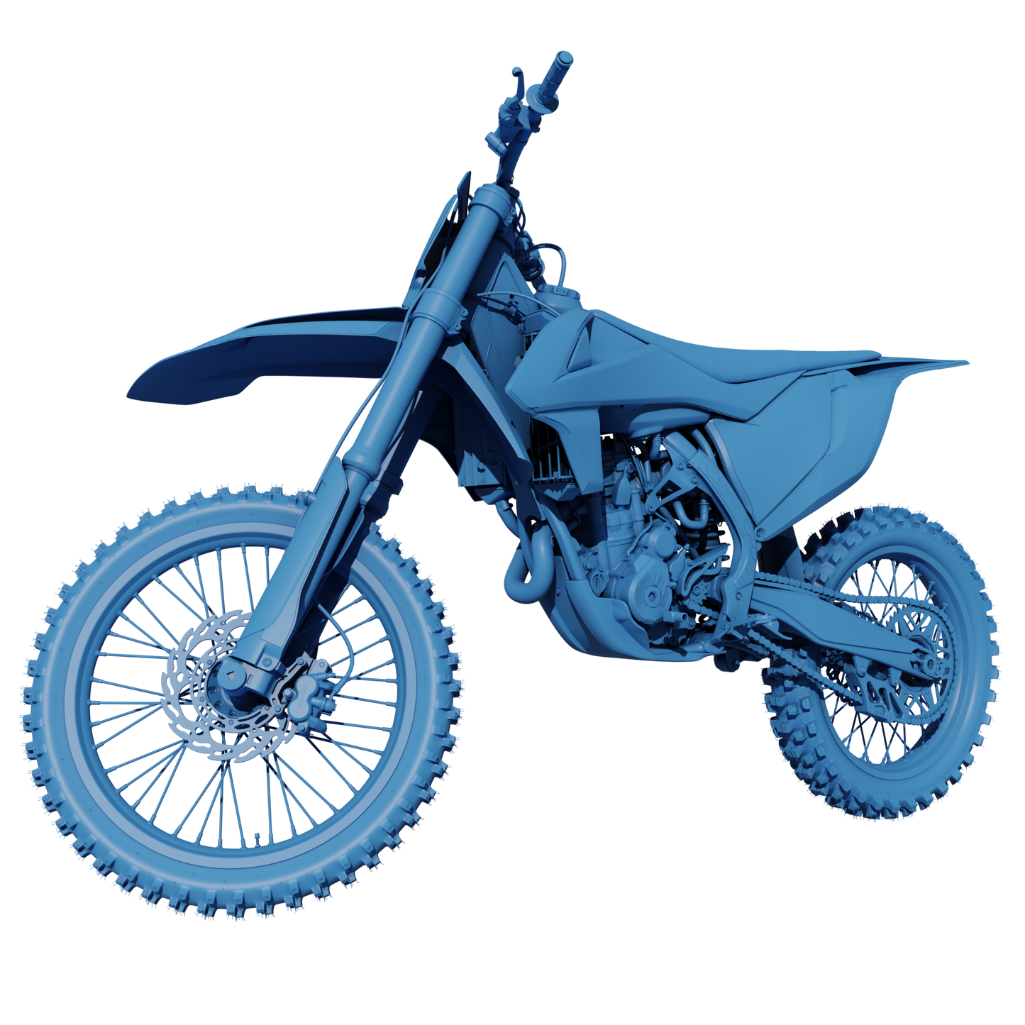 FULL KTM SX250F 2016, 2017 & 2018 3D DIRTBIKE MODEL (.OBJ AND .BLEND)