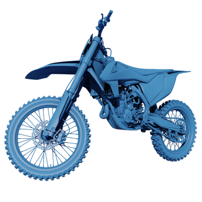 FULL KTM SX250F 2016, 2017 & 2018 3D DIRTBIKE MODEL (.OBJ AND .BLEND)