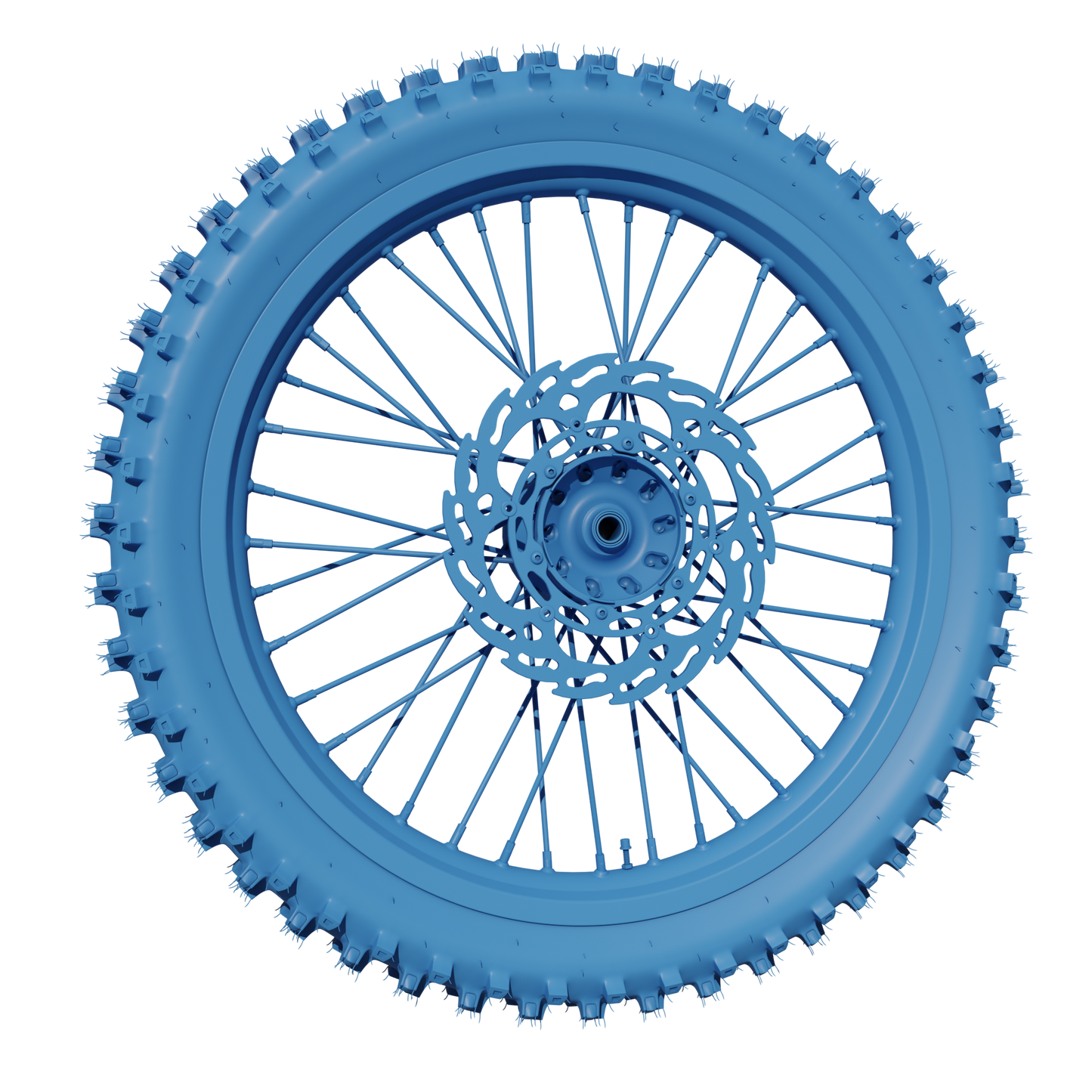 125CC + FRONT WHEEL ASSEMBLY FOR DIRTBIKES 3D MODEL (.OBJ AND .BLEND)