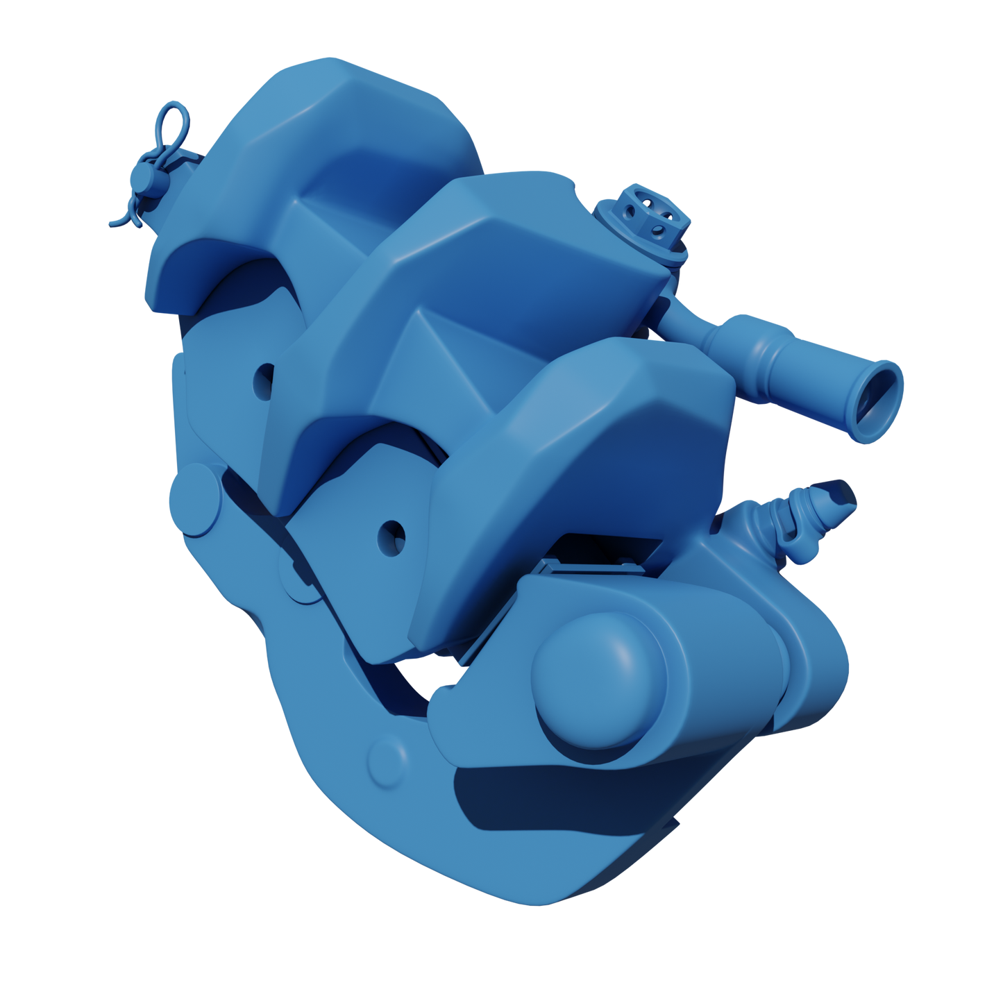 NISSIN FRONT BRAKE CALIPER ASSEMBLY 3D MODEL (.OBJ AND .BLEND)