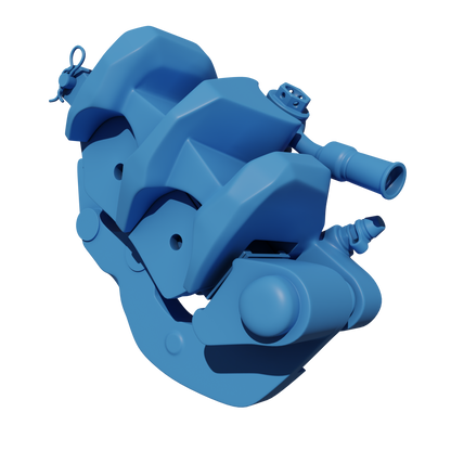 NISSIN FRONT BRAKE CALIPER ASSEMBLY 3D MODEL (.OBJ AND .BLEND)