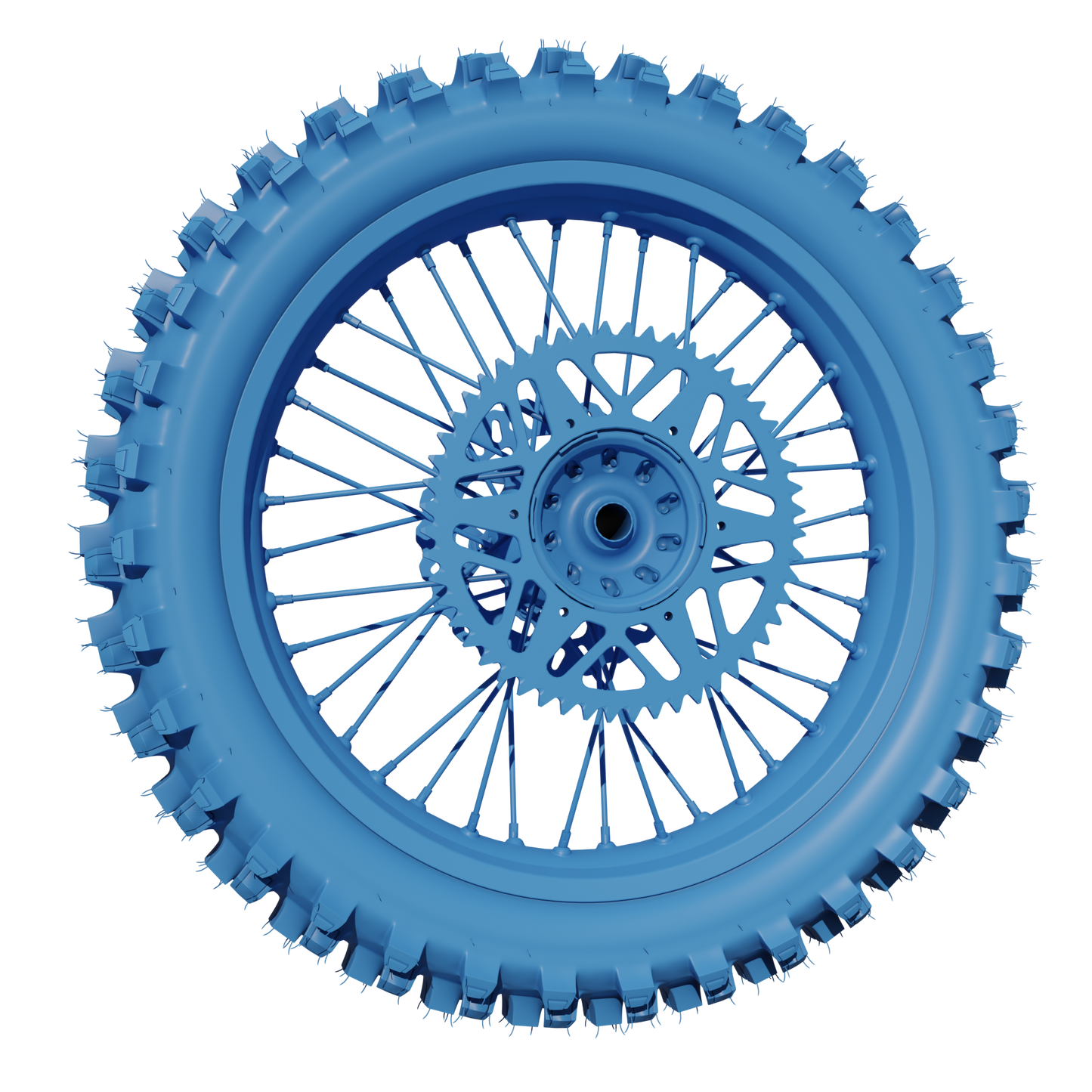 125CC + REAR WHEEL ASSEMBLY FOR DIRTBIKES 3D MODEL (.OBJ AND .BLEND)