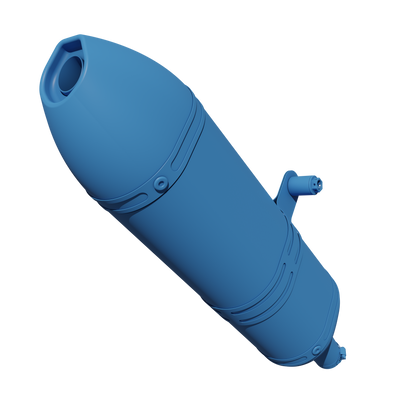 SCALVINI 2-STROKE EXHAUST 3D MODEL (.OBJ AND .BLEND)