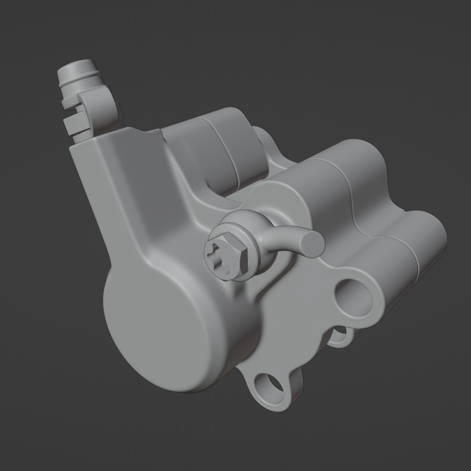 AFTERMARKET 65CC REAR CALIPER ASSEMBLY 3D MODEL (.OBJ AND .BLEND)