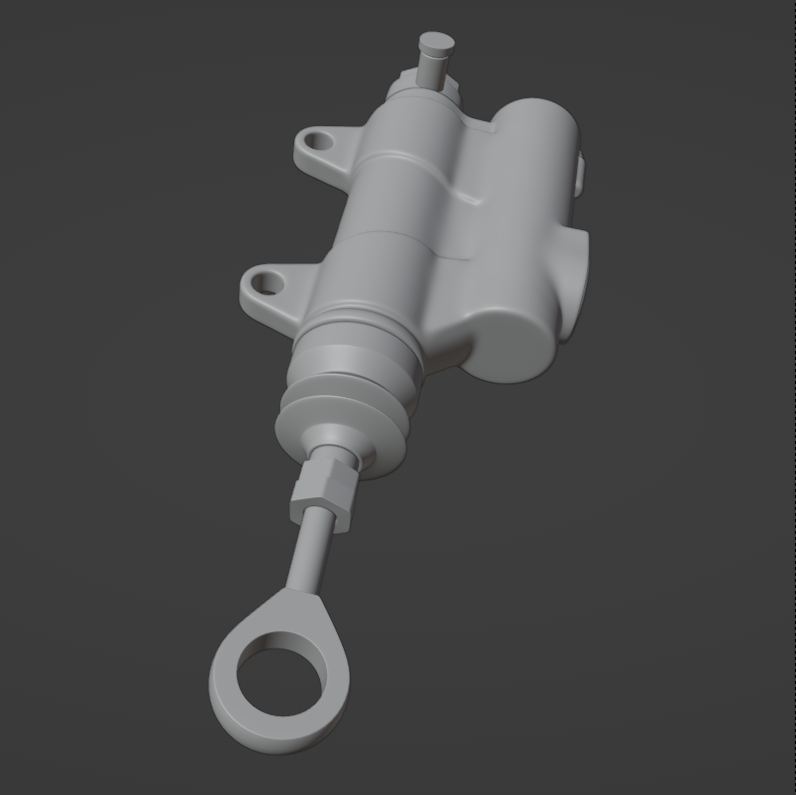 UNIVERSAL REAR MASTER BRAKE CYLINDER 3D MODEL (.OBJ AND .BLEND)