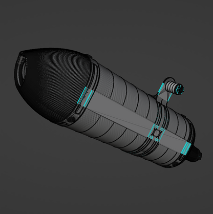 SCALVINI 2-STROKE EXHAUST 3D MODEL (.OBJ AND .BLEND)