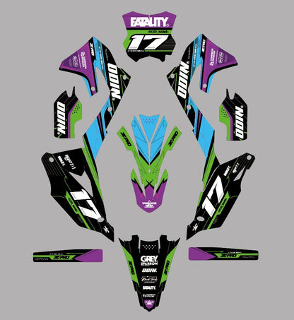 KAWASAKI - SYNTH - PRE-MADE DESIGN (KAWASAKI KX250F KX450F 2019 - 2020 - 2021 - 2022 - 2023 - 2024)