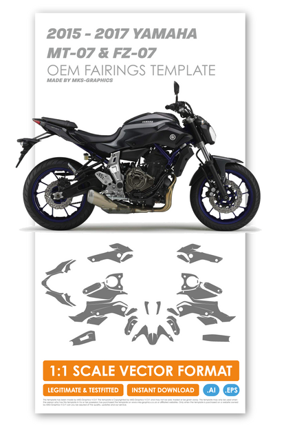 YAMAHA FZ-07 & MT-07 2015 - 2016 - 2017 TEMPLATE